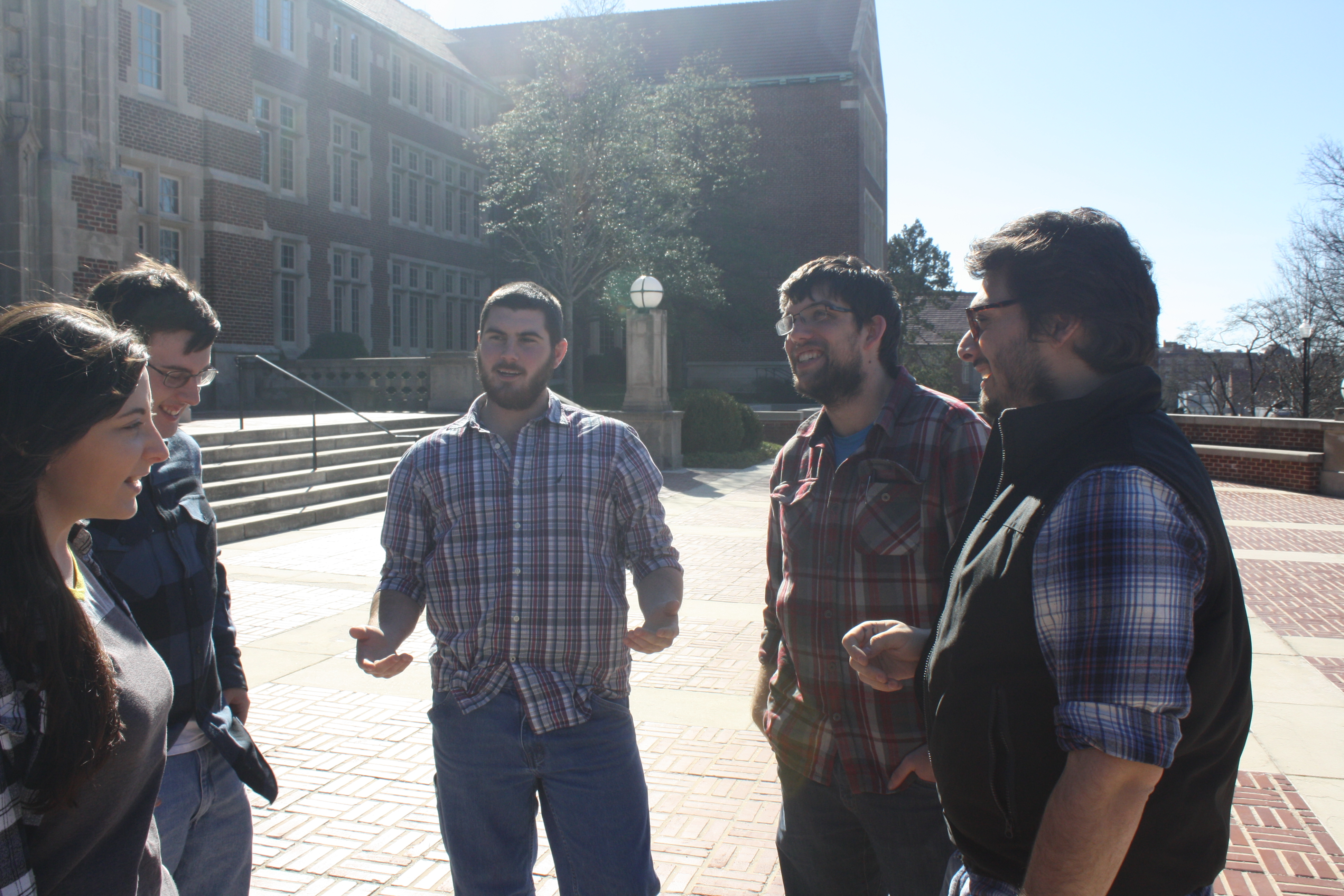 Darko Group, Spring 2016 (Left to Right): Morgan Higgins, William Sheffield, Caleb Garrett, Derek Cressy, Gavin Rustin